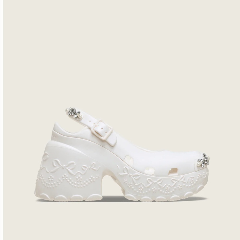 Simone Rocha x Crocs ballerina platform Shoes in oyster white sz 41/42